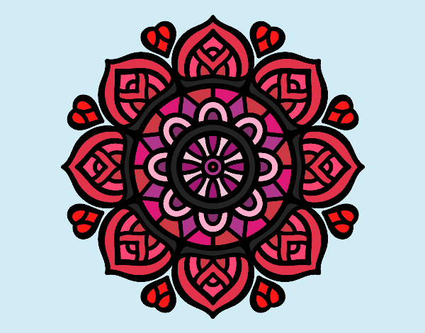 Desenho Mandala para a concentração mental pintado por fernandaar