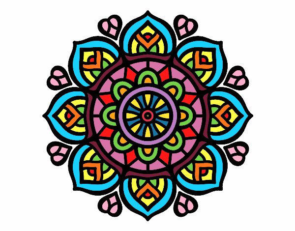 Desenho Mandala para a concentração mental pintado por negrao