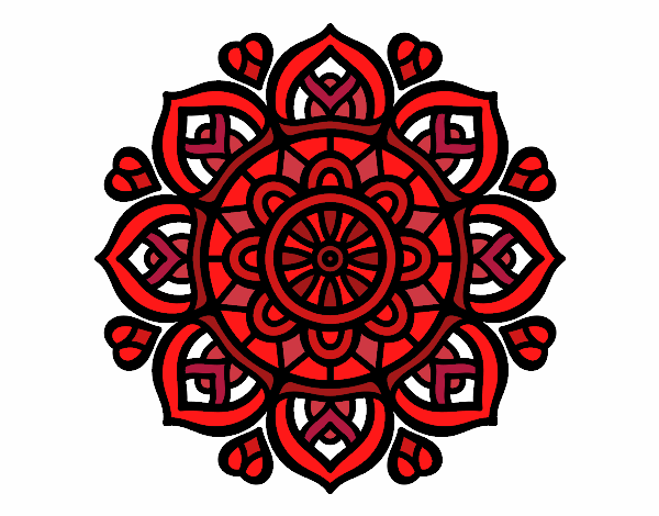 Desenho Mandala para a concentração mental pintado por thauis