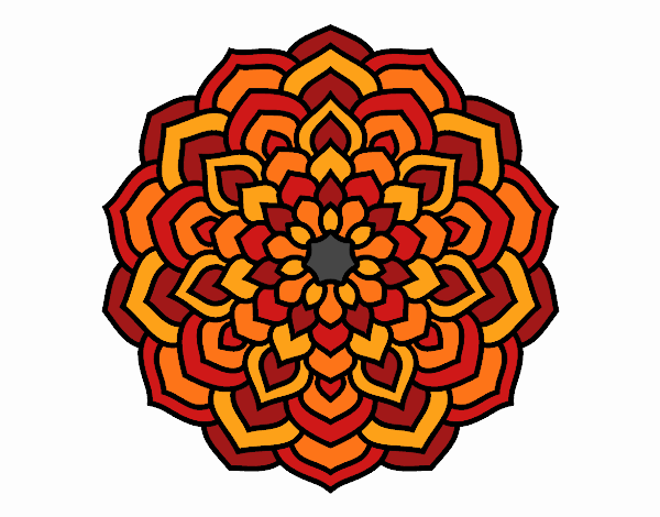 Desenho Mandala pétalas de flores pintado por TEIA1972