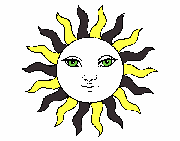 Desenho Sol pintado por biinha 