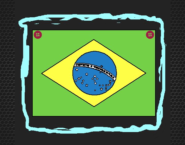 Desenho Brasil pintado por Isadoran