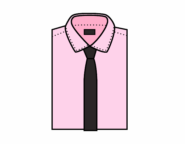 Desenho Camisa com gravata pintado por thauis