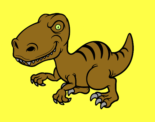 Desenho Dinossauro velociraptor pintado por DYGGJ