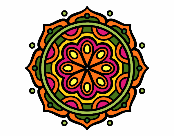 Desenho Mandala para meditar pintado por thauis