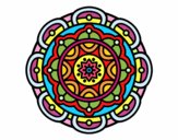 Desenho Mandala para relaxamento mental pintado por jmario