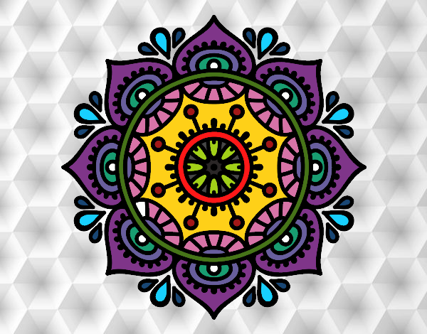 Desenho Mandala para relaxar pintado por juhb3ar24