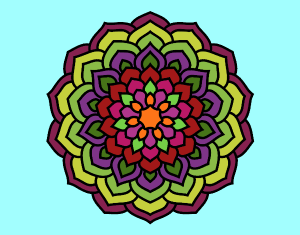 Desenho Mandala pétalas de flores pintado por CRIADO