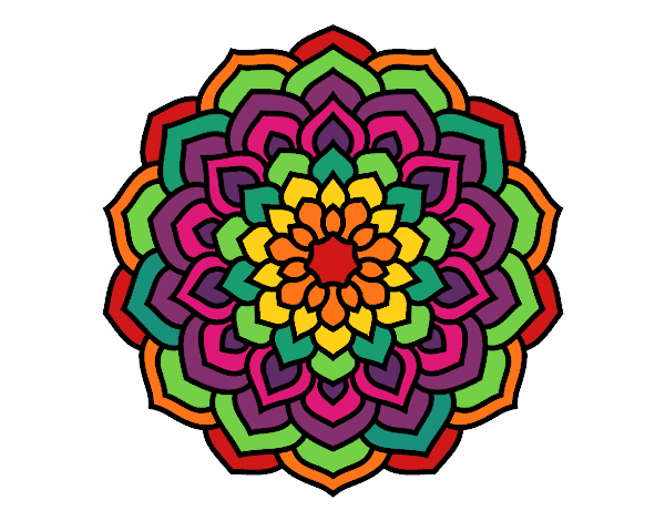 Desenho Mandala pétalas de flores pintado por TEIA1972