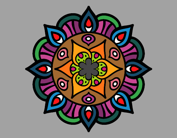 Desenho Mandala vida vegetal pintado por juhb3ar24