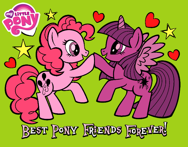Desenho  Pony Melhores amigos para sempre pintado por florbelinh
