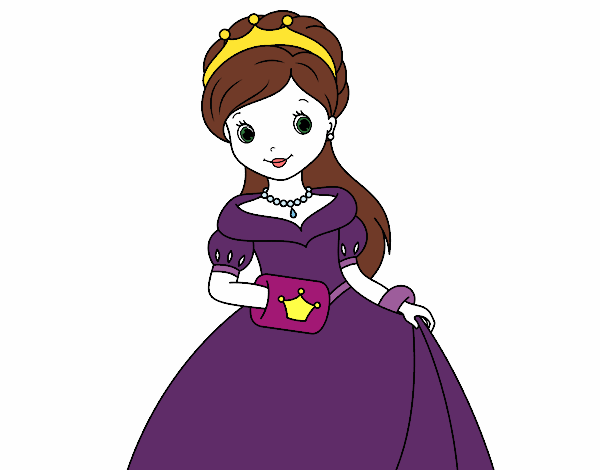 Desenho Princesa elegante pintado por florbelinh