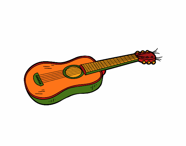 Uma guitarra acústica