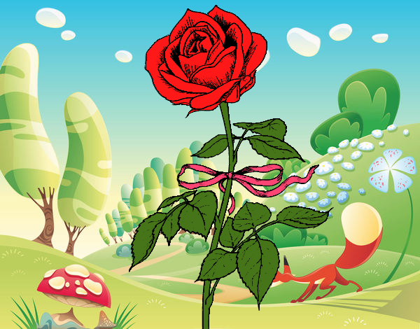 Desenho Uma rosa pintado por florbelinh