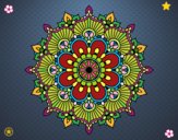 Desenho Mandala flash floral pintado por jmario