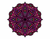 Desenho Mandala para a concentração pintado por sara233
