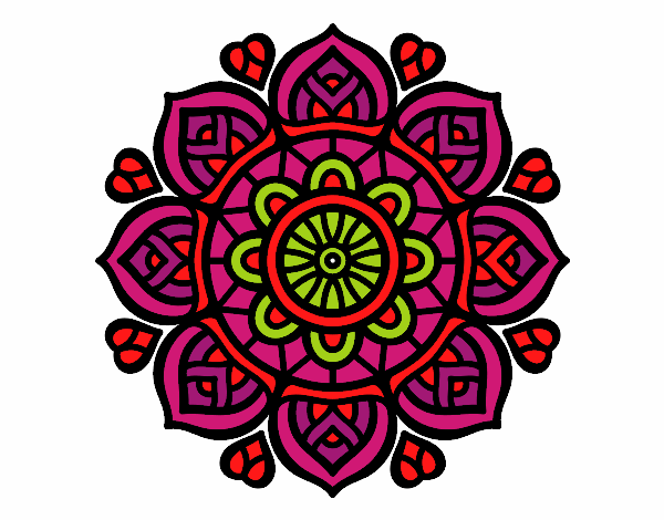 Desenho Mandala para a concentração mental pintado por IsabelDiva