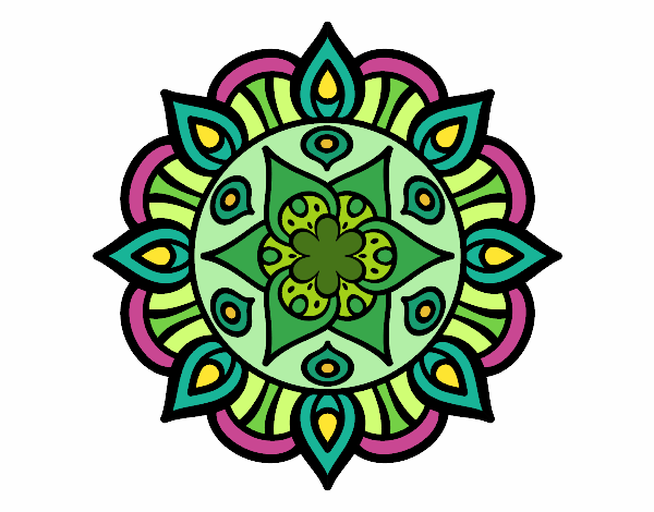 Desenho Mandala vida vegetal pintado por jmario