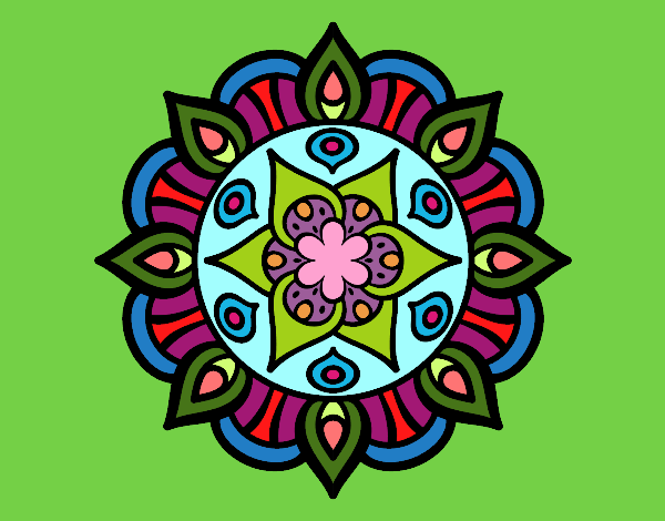 Desenho Mandala vida vegetal pintado por VovoMarcia