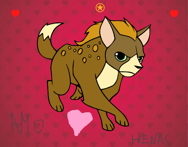 Desenho Uma hiena pintado por raposaflam