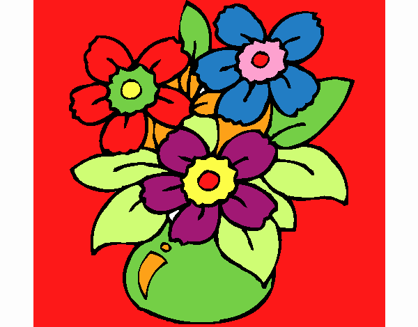 Desenho Jarro de flores pintado por VOVOTERESA