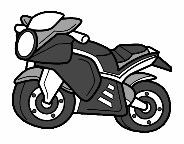 Desenho de Moto esportiva pintado e colorido por Usuário não registrado o  dia 12 de Agosto do 2016