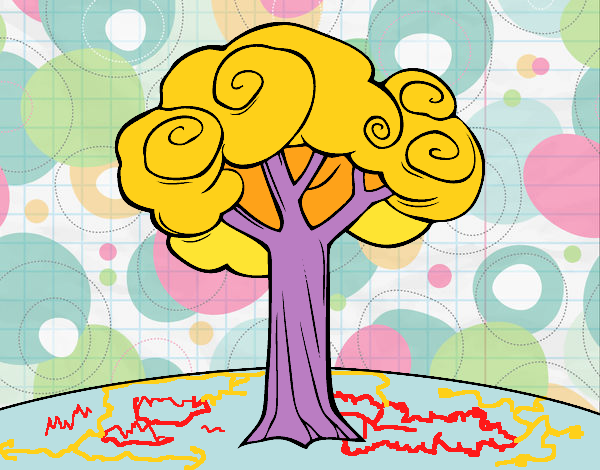 Desenho Um grande árvore pintado por Natani