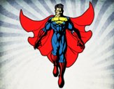 Desenho Um Super herói a voar pintado por sheilalooa