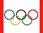Desenho Argolas dos jogos olimpícos pintado por Luisinho