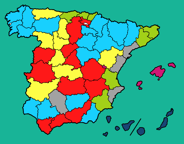 Desenho As províncias de Espanha pintado por joaomarco