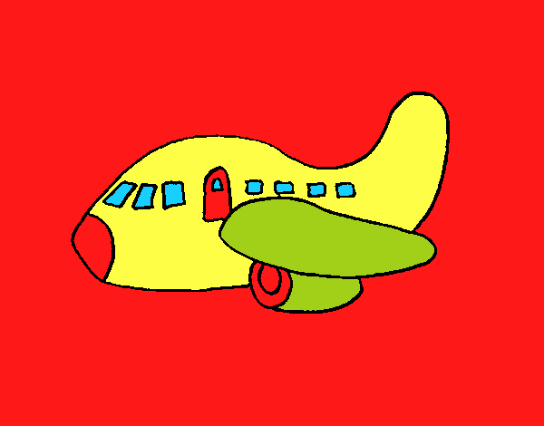 Desenho Avião pintado por betinho
