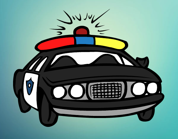 Desenho Carro de polícia pintado por Jujuli