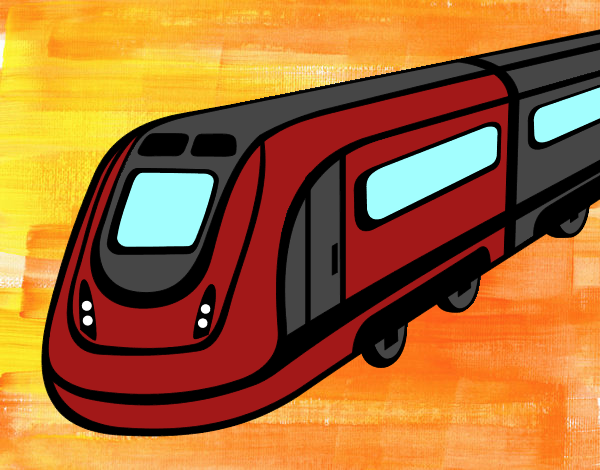Desenho Comboio de alta velocidade pintado por Danievi
