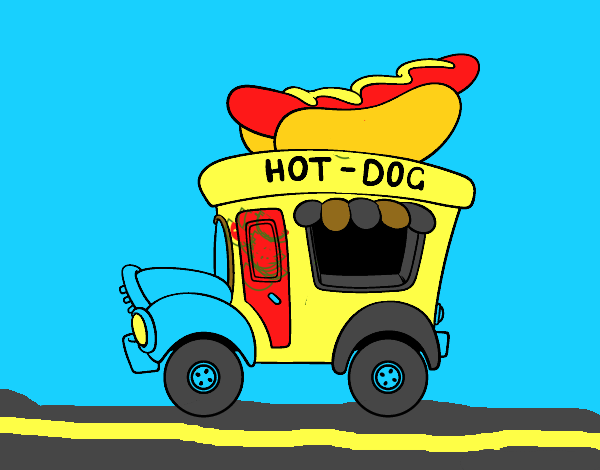 Desenho Food truck de Cachorro-quente pintado por betinho