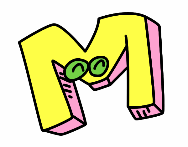 Desenho Letra M pintado por greicyrct