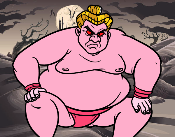 Lutador de sumo furioso