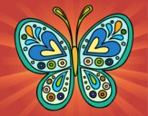 Desenho Mandala borboleta pintado por VovoMarcia