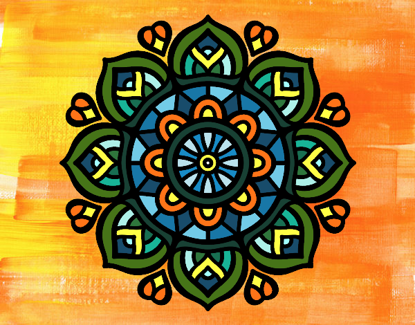 Desenho de Mandala para a concentração para Colorir - Colorir.com