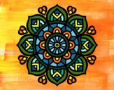 Desenho Mandala para a concentração mental pintado por dinhaaaaaa