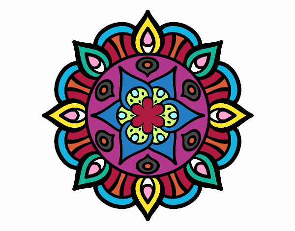 Desenho Mandala vida vegetal pintado por Giihh