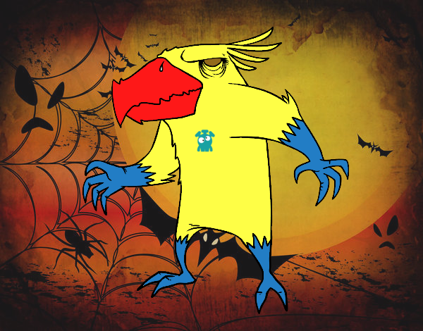Desenho Pássaro monstro maligno pintado por eduardobar