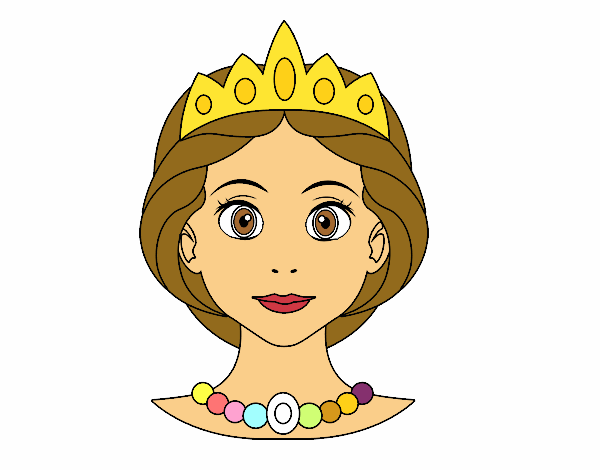 Desenho Rosto de princesa pintado por fernande