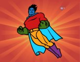 Desenho Superman a voar pintado por pamelaslis