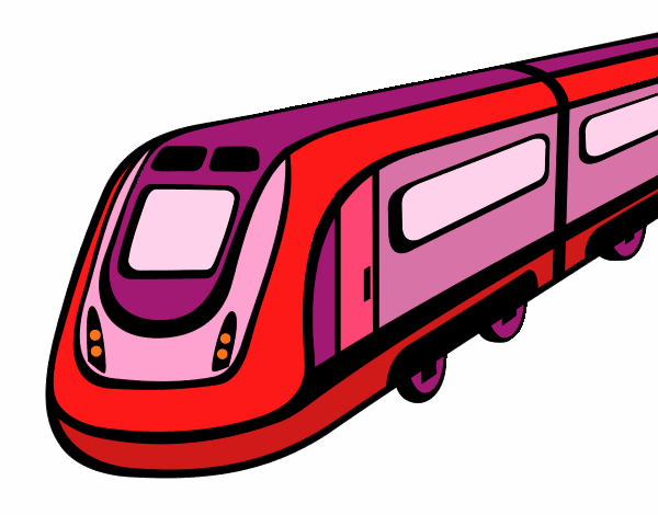 Desenho Comboio de alta velocidade pintado por leidimar 