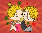 Desenho Dois jovens amantes pintado por MiaPlay