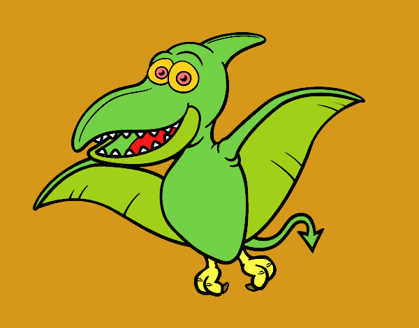 Desenho Pterossauro pintado por leidimar 