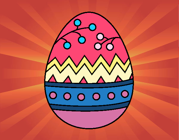 Desenho Um ovo de páscoa pintado por Olga53