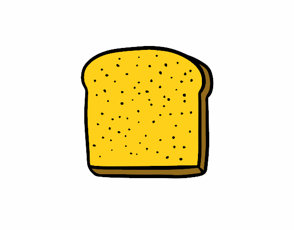 Desenho Uma fatia de pão pintado por Jujuli