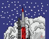 Desenho Lançamento foguete pintado por giovannws