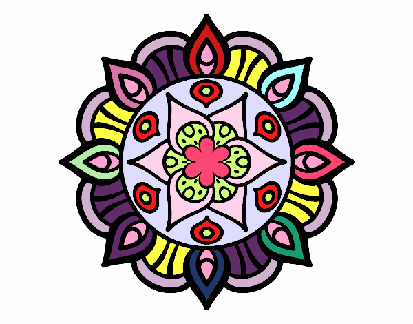 Desenho Mandala vida vegetal pintado por Biiah